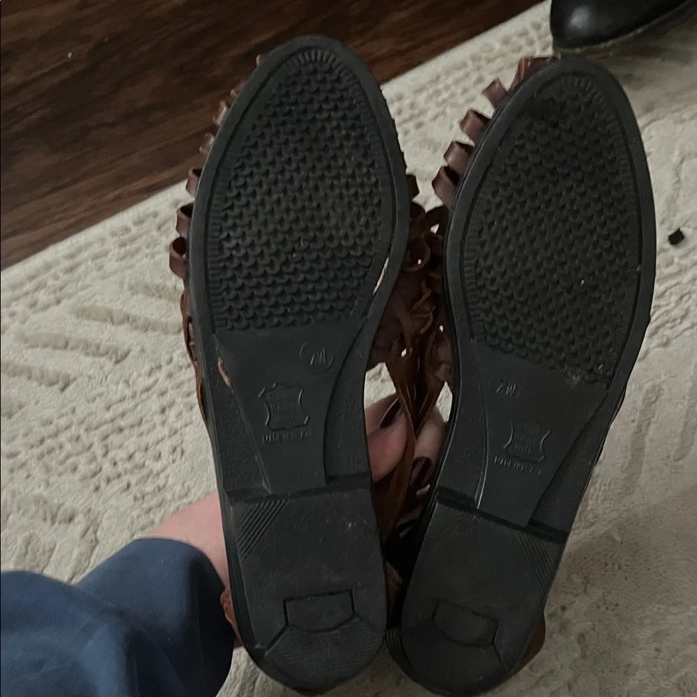 Brown Leather Women's Sandals